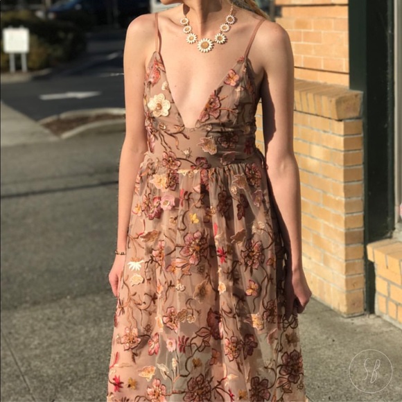 for love and lemons botanic midi dress